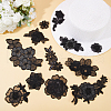 Gorgecraft 12Pcs 12 Style Computerized Embroidery Polyester Ornament Accesories DIY-GF0009-12-4