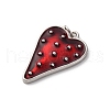 Brass Enamel Pendants KK-Q098-22G-B-2