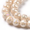Electroplate Glass Beads Strands X-GLAA-E036-14A-4