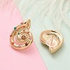 Alloy Cubic Zirconia Stud Earrings EJEW-M092-03G-2