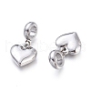 Non-Tarnish 304 Stainless Steel European Dangle Charms X-STAS-F243-39P-2