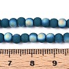 Frosted Opaque Glass Beads Strands GLAA-T032-P4mm-MBB14-4