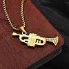 304 Stainless Steel Pendant Necklaces NJEW-H058-01G-3