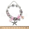 Alloy Enamel European Beads Charm Bracelets BJEW-F495-08P-3