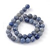 Dyed & Heated Natural Blue Aventurine Round Beads Strands X-G-M248-4mm-01-3