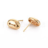 Oval Brass Earring Findings KK-S356-440-NF-2