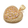 Brass Micro Pave Cubic Zirconia Pendants KK-K401-05B-G-2