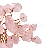 Natural Rose Quartz Chips Tree of Life Decorations DJEW-Q010-01B-2