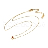 Ion Plating(IP) 304 Stainless Steel Cubic Zirconia Hexagon Pendant Cable Chain Necklaces NJEW-P320-16G-04-4