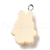 Opaque Resin Pendants RESI-C037-02I-2