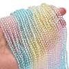 Transparent Painted Glass Beads Strands X1-DGLA-A034-T4mm-A21-2