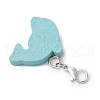 Natural Wooden Dolphin Pendant Decorations HJEW-JM03339-5