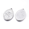 Non-Tarnish 304 Stainless Steel Pendants STAS-F240-07P-B-2