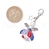 3Pcs Angel Glass Beaded Pendant Decorations HJEW-MZ00201-4