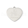 201 Stainless Steel Pendants STAS-F316-40P-06-1