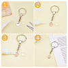 DIY Blank Domen Charm Keychian Making Kits KEYC-AB00063-4