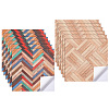 AHADERMAKER 12Pcs 2 Colors Self Adhesive PVC Wall Stickers DIY-GA0007-05A-1