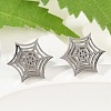 Non-Tarnish 304 Stainless Steel Spider Web Stud Earrings X-EJEW-G294-01P-1