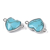 Synthetic Turquoise Love Heart Pendants G-T138-205E-P-2