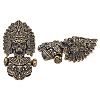  1Pc Tibetan Style Brass Shackle Clasps KK-NB0003-67A-1