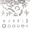 48Pcs 12 Style Tibetan Style Alloy Pendants DIY-TA0003-97-10