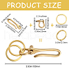 CRASPIRE 1PC U-Shaped Brass Key Hook Shackle Clasps KK-CP0001-05C-2