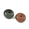Natural & Synthetic Mixed Gemstone Donut/Pi Disc Charms G-M454-01A-2