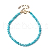 2Pcs Synthetic Turquoise Beaded Bracelets BJEW-JB11417-3