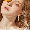 Beebeecraft 20Pcs Flat Round Brass Stud Earring Findings KK-BBC0013-96A-6