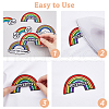 HOBBIESAY 6Pcs 3 Styles Rainbow Theme Computerized Embroidery Cloth Iron on/Sew on Patches DIY-HY0001-47-4