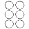 SUNNYCLUE 6Pcs 304 Stainless Steel Linking Rings FIND-SC0010-47-1