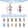 HOBBIESAY 48Pcs 12 Colors UV Printed Alloy Connector Charms FIND-HY0003-03-2
