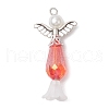 Acrylic with ABS Plastic Imitation Pearl Pendants PALLOY-JF03926-02-3