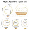 CHGCRAFT 40Pcs 4 Styles Alloy Linking Rings FIND-CA0008-97-2