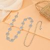 Hollow Out Flat Round Alloy Link Chain Waist Belly Chains for Women FS-WGA642B-02-2