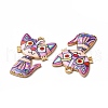 Alloy Enamel Pendants ENAM-M046-10G-B-3