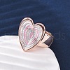 Zinc Alloy & Enamel Stretch Finger Rings for Women RJEW-M101-01D-G-3