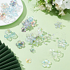   60Pcs 6 Styles Transparent Acrylic Bead Caps MACR-PH0001-79-2