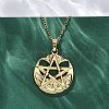 Viking Pentagram 304 Stainless Steel Pendant Necklaces NJEW-M096-01G-4