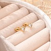 304 Stainless Steel Rhinestone Stud Earrings for Women EJEW-M068-02G-4