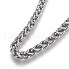 Non-Tarnish 304 Stainless Steel Wheat Chain Necklaces NJEW-F242-14P-B-2