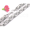 Non-Tarnish 201 Stainless Steel Byzantine Chain Necklaces NJEW-V0292-03-1