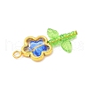Acrylic Flower-shaped Pendants PALLOY-JF03867-01-4