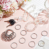 SUNNYCLUE 20Pcs 304 Stainless Steel Split Key Rings with 1Pc Alloy Spring Gate Rings FIND-SC0010-29-4
