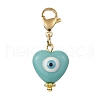 Heart with Evil Eye Resin Pendant Decorations HJEW-JM01085-2