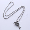 Vintage Punk Stainless Steel Skeleton Fish Pendant Necklaces for Hip-hop Streetwear PZ9152-4