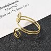 304 Stainless Steel Round Wrap Open Cuff Rings for Women Men RJEW-Z071-02B-G-3