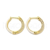 Brass Micro Pave Cubic Zirconia Hoop Earring EJEW-C088-25G-01-1