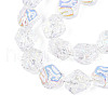 Transparency Electroplate Glass Beads Strands GLAA-T023-41A-01-3