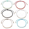 6Pcs Glass Braided Bead Bracelets BJEW-JB11419-2
